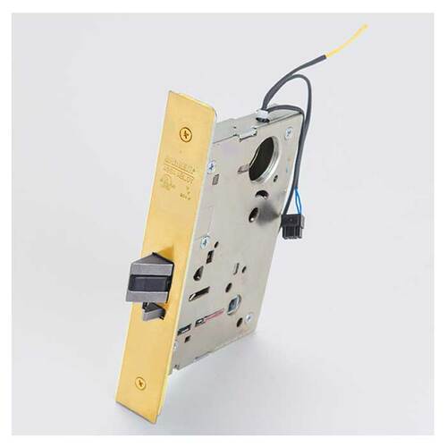 8205 Entrance/Office Mortise Lever Lock - Motor Drive - Authorized Egress - Fail Secure Bright Polished Brass