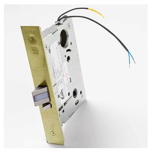 8808 Classroom Mortise Lever Body - Motor Drive - Fail Secure Satin Brass