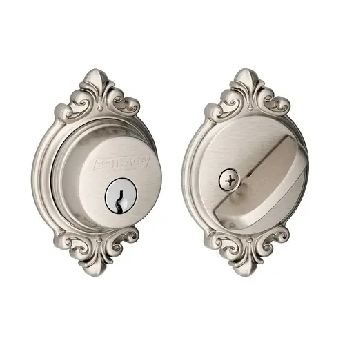 B60 Deadbolt with Brookshire Trim, Satin Nickel