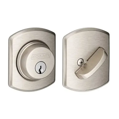 B60 Deadbolt with Greenwich Trim, Satin Nickel