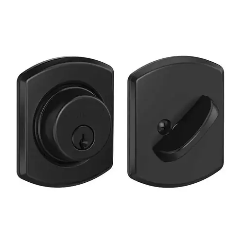 B60 Deadbolt with Greenwich Trim, Matte Black