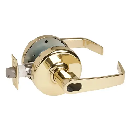 CL3855 Classroom Lockset x IC Bright Polished Brass