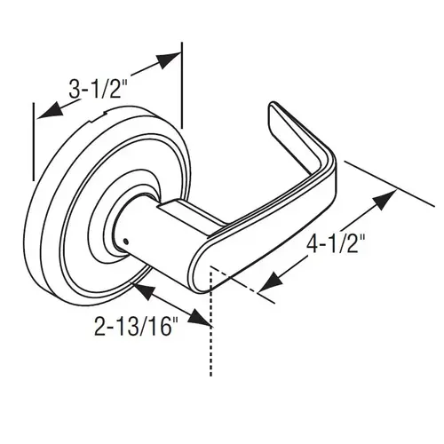 CL3857 Storeroom Lockset x IC Satin Chrome