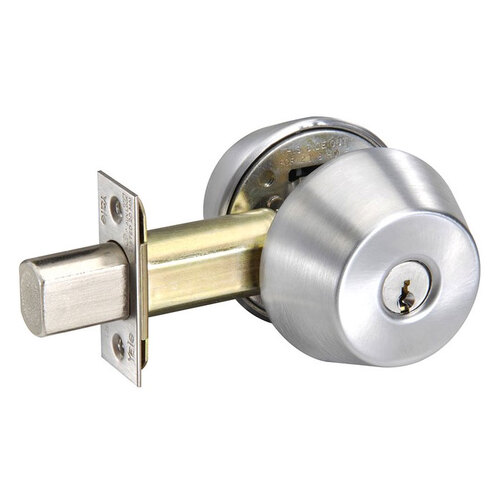 D100 Series Deadbolt Grade 1, Satin Chrome