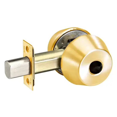 D100 Series Deadbolt Grade 1, Bright Polished Brass