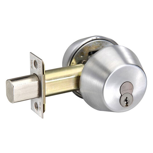 D100 Series Deadbolt Grade 1, Satin Chrome