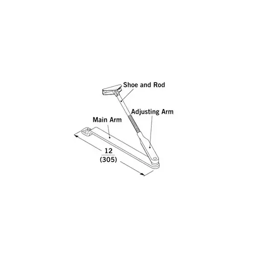 8600, 7000 Series Closer Arm, Satin Brass Painted