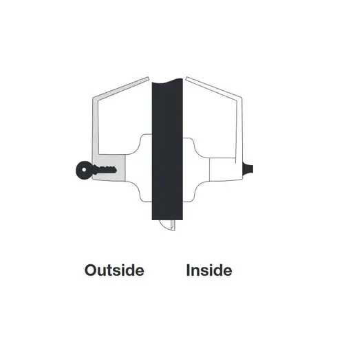 5300LN Series Standard Duty Lever Lock, Satin Chrome