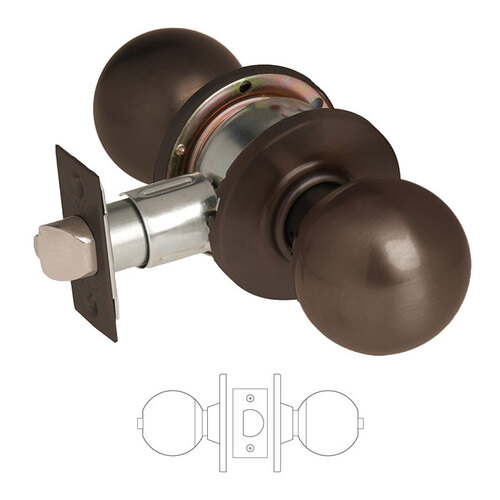 6500 Series U65 Privacy/Bathroom Knob Lockset Oil Rubbed Dark Bronze