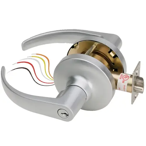 ElectraPro Electric Cylindrical Lock -Failsecure Satin Chrome