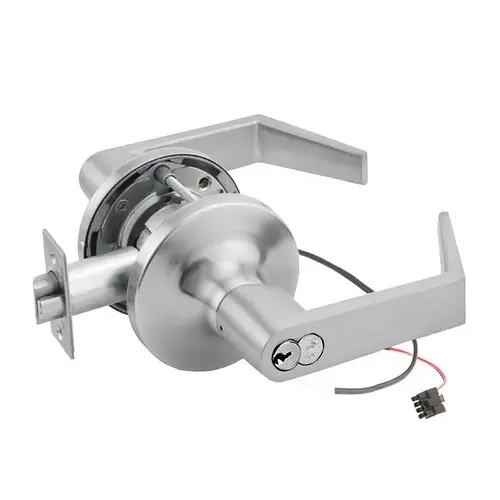 Yale Commercial AU-5491LN-1210-626-24V-REX-LC 5400LN Series Heavy Duty Electric Lever lock Satin Chrome