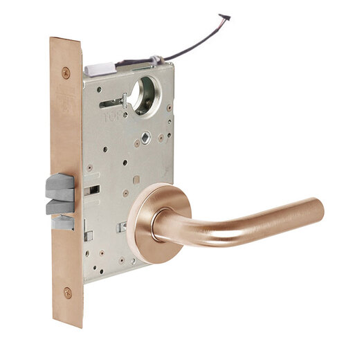 ML20906 Mortise Electrified Lever Lockset x REX Satin Bronze