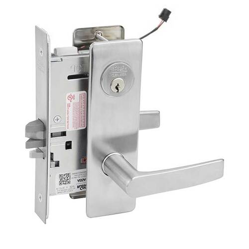 ML20906 Mortise Electrified Lever Lockset Satin Chrome