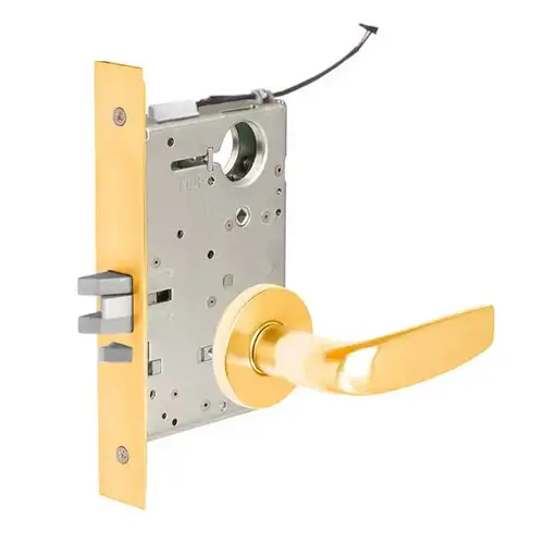 ML20914 Mortise Electrified Lever Lockset x REX Bright Polished Brass