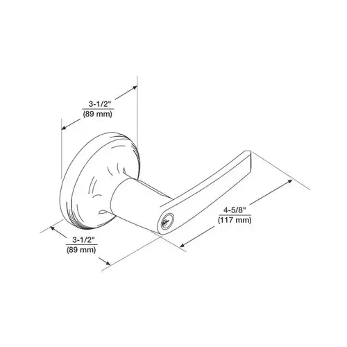 5300LN Series Standard Duty Lever Lock, Bright Polished Chrome