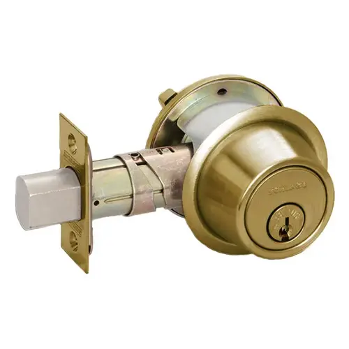 B560P Single Cylinder Deadbolt Satin Brass Blackened