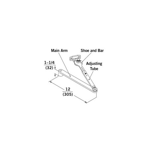 8000, 7000 Series Closer Hold Open Arm, Aluminum Painted