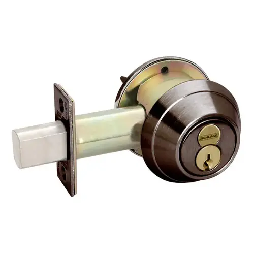 B660BDC Single Cylinder Deadbolt, Satin Stainless Steel