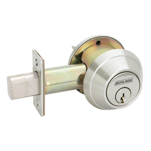 B660P Single Cylinder Deadbolt, Satin Stainless Steel