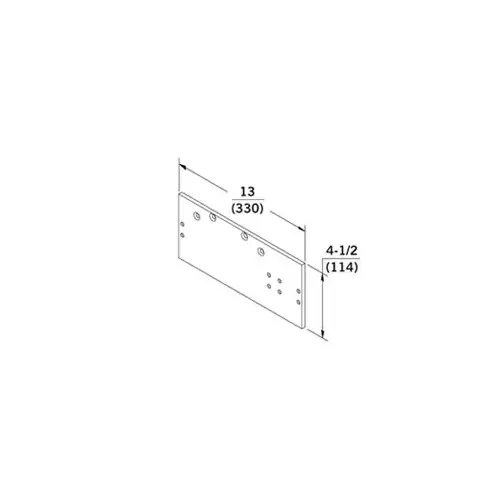 8600, 7000 Series Closer Drop Plate, Aluminum Painted