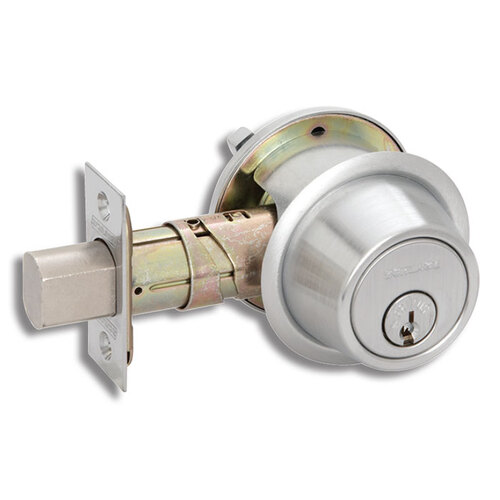 B560P Single Cylinder Deadbolt, Satin Chrome