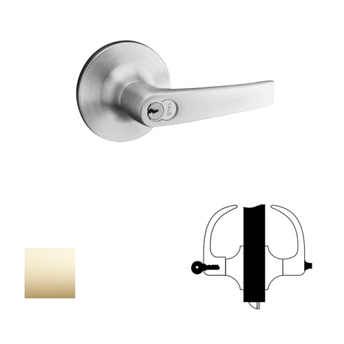 5400LN Series Heavy Duty Lever lock, Bright Polished Brass