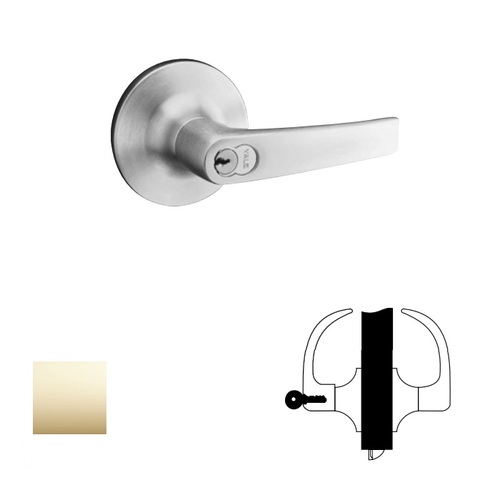 5400LN Series Heavy Duty Lever lock, Bright Polished Brass