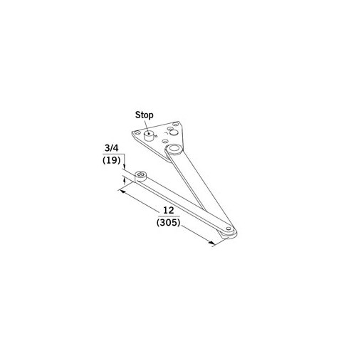 8000, 7000 Series Door Saver Closer Arm, Aluminum Painted