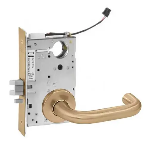 ML20914 Mortise Electrified Lever Lockset x REX Satin Bronze