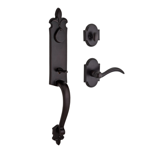 Cottonwood Handleset with Arch Knob Dark Bronze