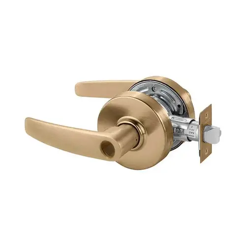 7 Line G04 Storeroom/Closet Lever Lockset-Less Cylinder Satin Bronze