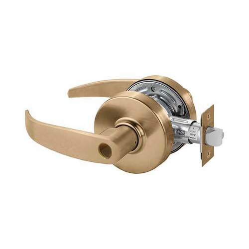 7 Line G37 Classroom Lever Lockset-Less Cylinder Satin Bronze