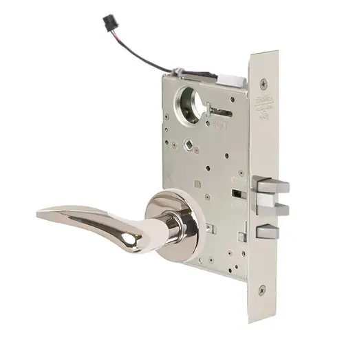 ML20907 Mortise Electrified Lever Lockset Bright Polished Chrome