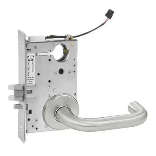 ML20915 Mortise Electrified Lever Lockset Satin Stainless Steel