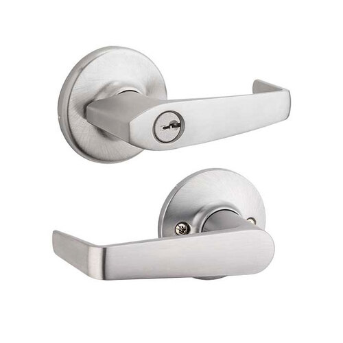 Kingston Keyed Vestibule Lever Satin Chrome