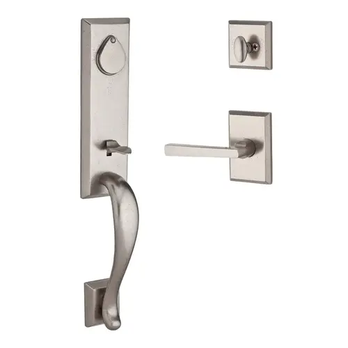 Fairbanks Handleset with Taper Lever White Bronze