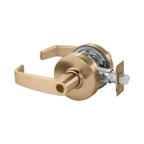 7 Line G04 Storeroom/Closet Lever Lockset-Less Cylinder Satin Bronze