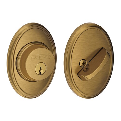 B60 Deadbolt with Wakefield Trim, Satin Brass Blackened