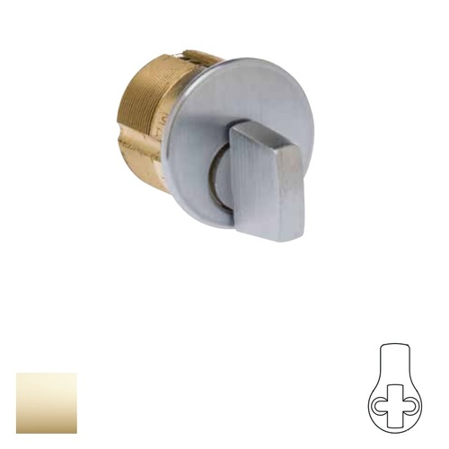 Mortise Turn Knob Cylinder Bright Brass (605)