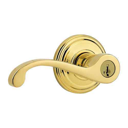 Commonwealth Keyed Entry Lever Bright Polished Brass