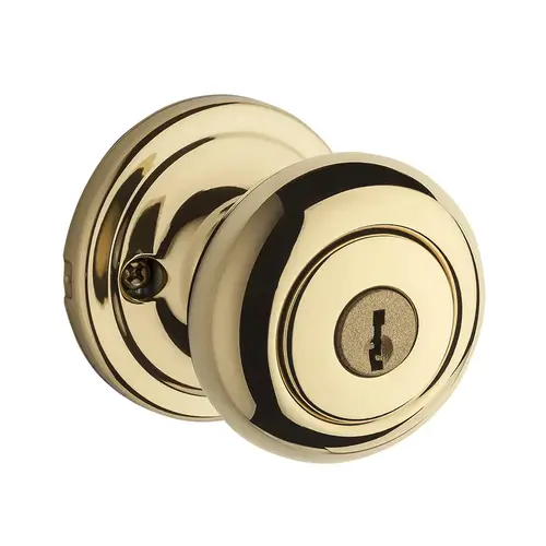 Hancock Keyed Entry Knob Bright Polished Brass