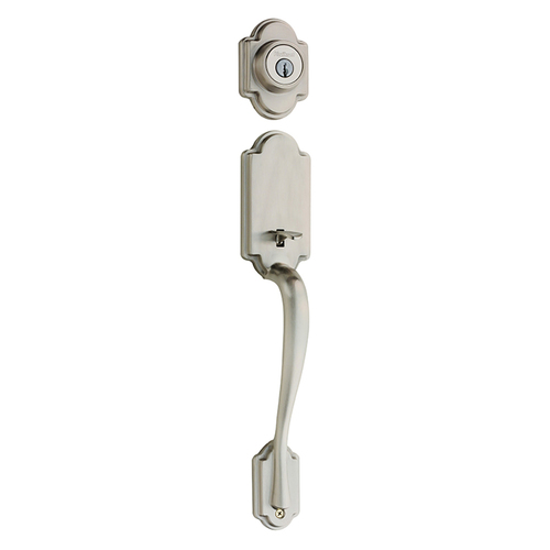 Kwikset 800AN-15-RCAL-RCS-LIP Arlington Exterior Single Cylinder Handleset Trim Satin Nickel