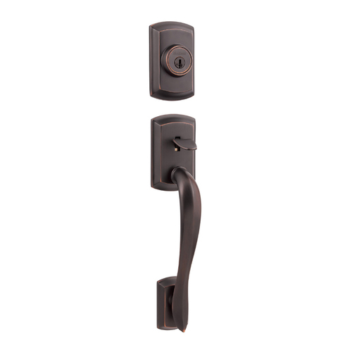 Avalon Exterior Single Cylinder Handleset Trim Venetian Bronze