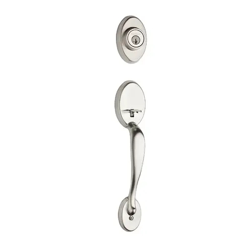 Chelsea Exterior Single Cylinder Handleset Trim Satin Chrome