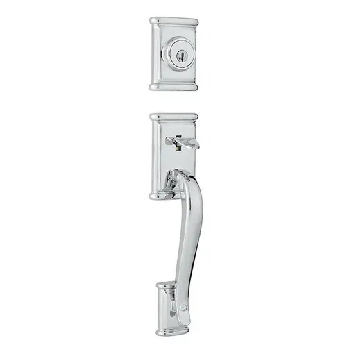 Kwikset 801ADH-26-SMT-RCAL-RCS-LIP Ashfield Exterior Double Cylinder Handleset Trim Bright Polished Chrome
