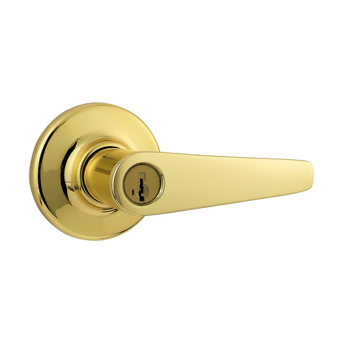 Delta Keyed Entry Lever Bright Polished Brass