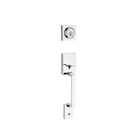 Amador Exterior Single Cylinder Handleset Trim Bright Polished Chrome