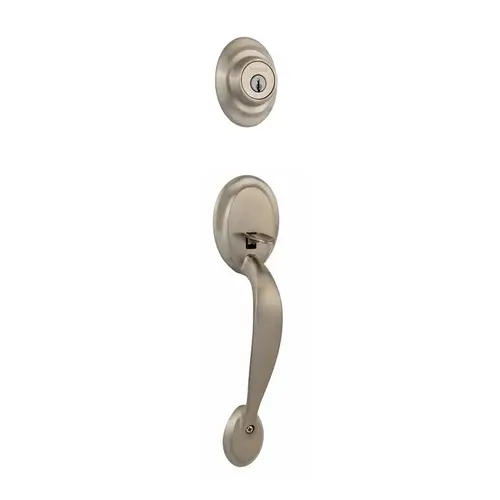 Dakota Exterior Single Cylinder Handleset Trim Satin Nickel