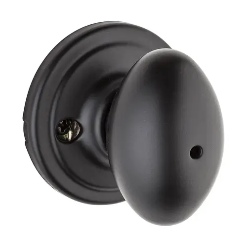 Laurel Privacy Knob Iron Black