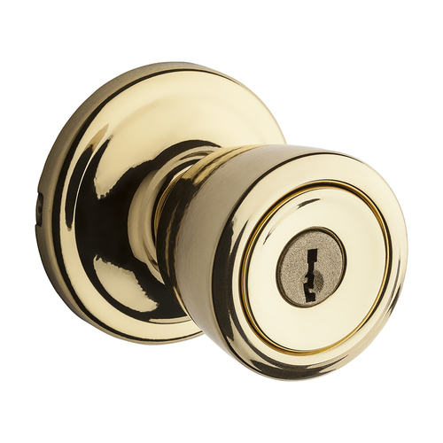 Abbey Keyed Entry Knob Bright Polished Brass